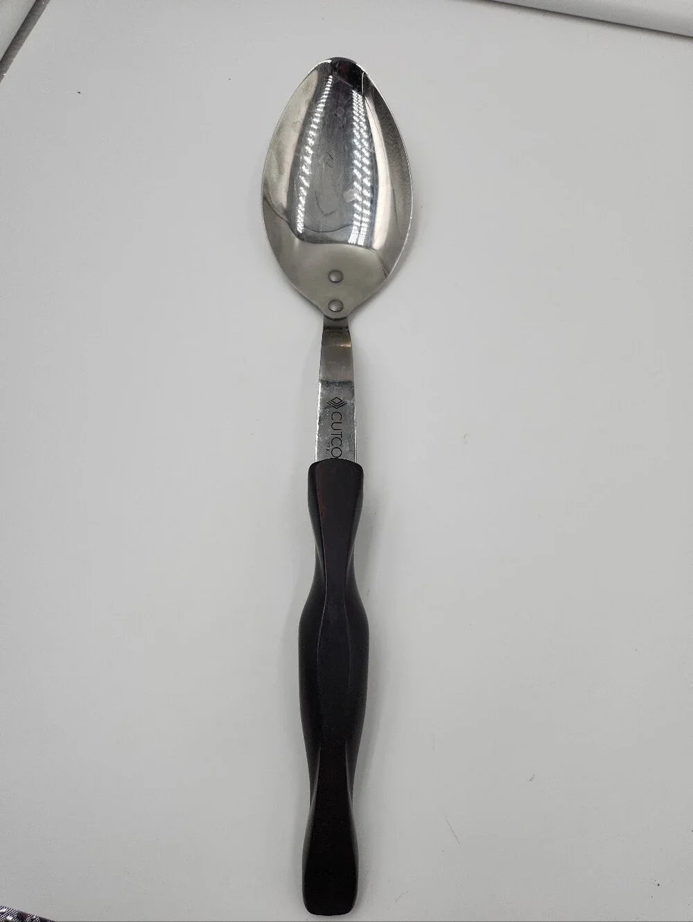 CUTCO 17 KJ Serving Solid Spoon Classic Black/Brown Handle 13” Made in the USA